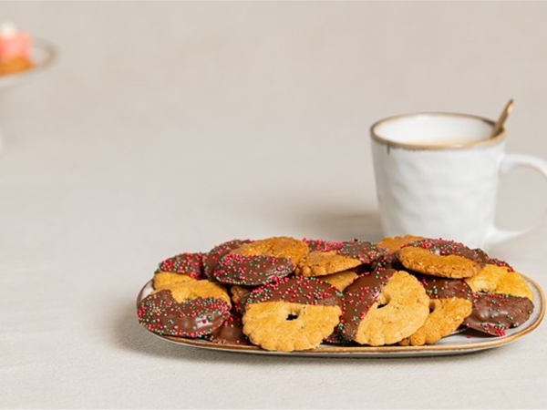 Roomboter kerstkransje klein 250 gr choc