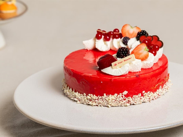 Luxe frambozen taartje moederdag